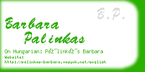 barbara palinkas business card